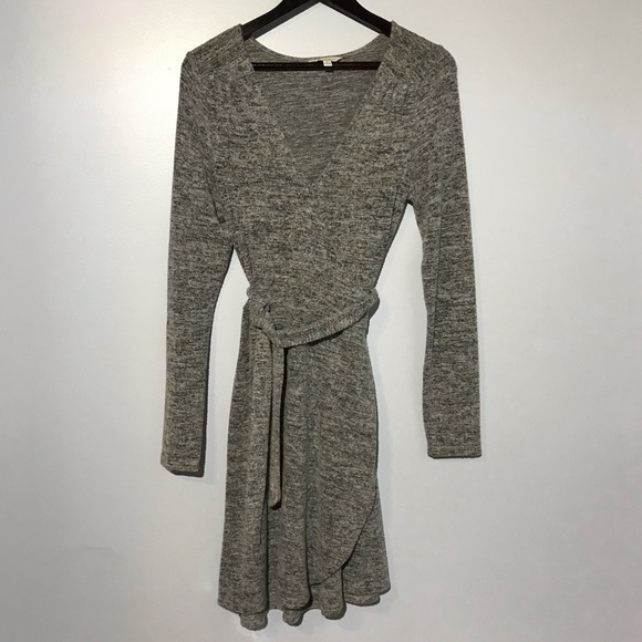 👗Lucky Brand Wrap Dress Grey. Size M - Picture 1 of 14